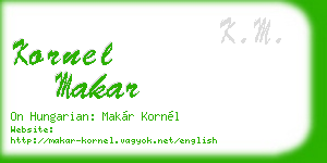 kornel makar business card